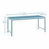 Worksense By Sauder Bergen Circle 72x30 Table Desk Ka , Melamine top surface is heat, stain, and scratch resistant 426298